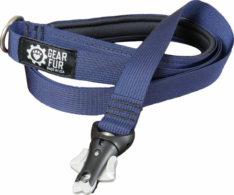 5' Blue Single Flat Webbing Leash