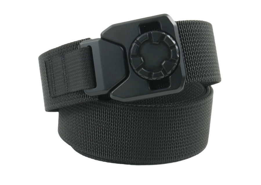Black patent leather tape belt